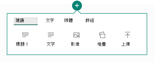您想要新增什麼類型的內容