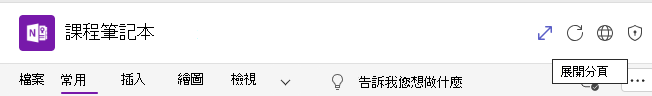 展開標籤的截圖。