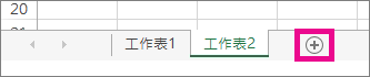 按一下 [新工作表] 按鈕