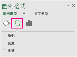 [格式化圖例效果] 工作窗格