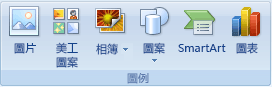 [圖例] 群組功能區圖像