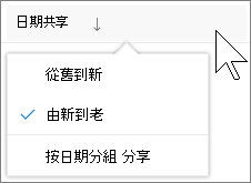 商務用 OneDrive 中 [與我共用] 檢視中 [傷痛] 欄的螢幕擷取畫面