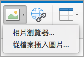 顯示簽名的插入影像選項