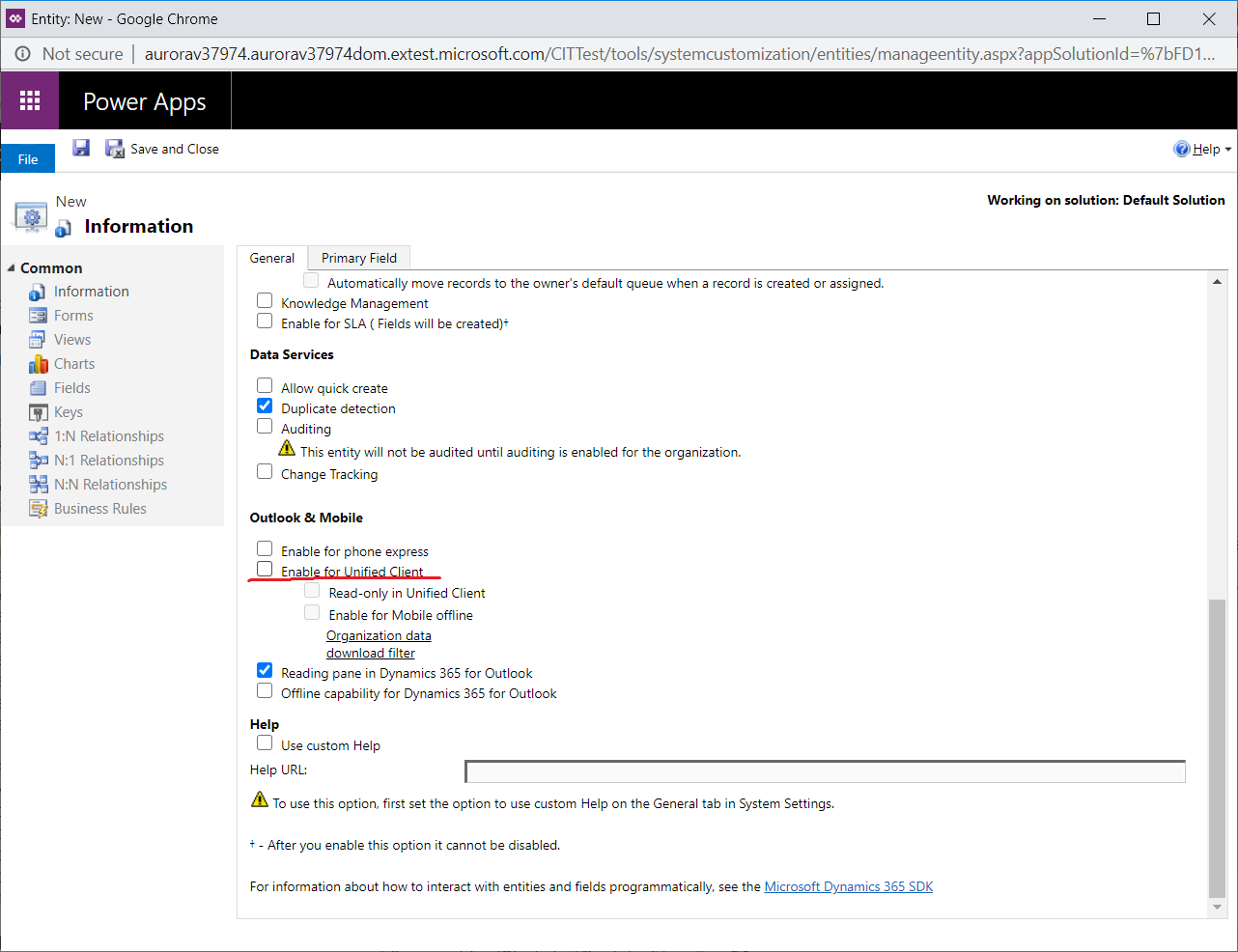 Enable Entity For UCI