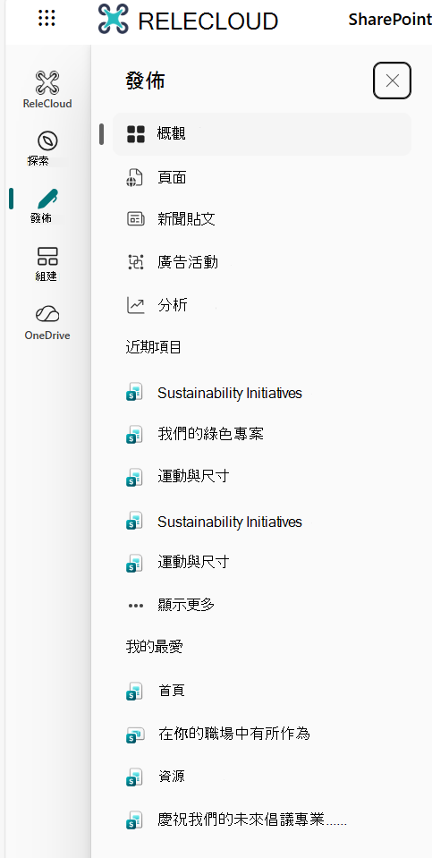 SharePoint app bar Publish