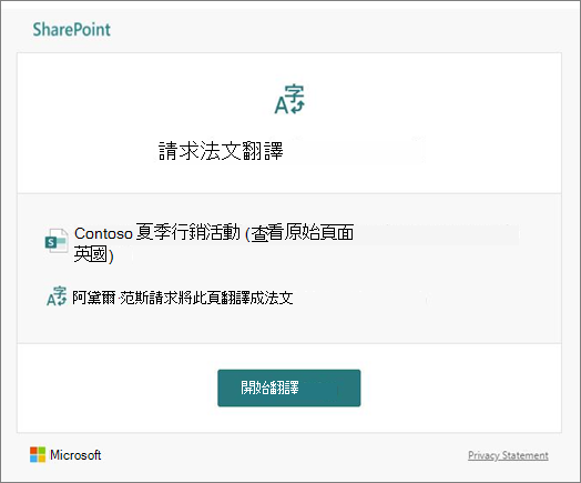 翻譯請求電子郵件