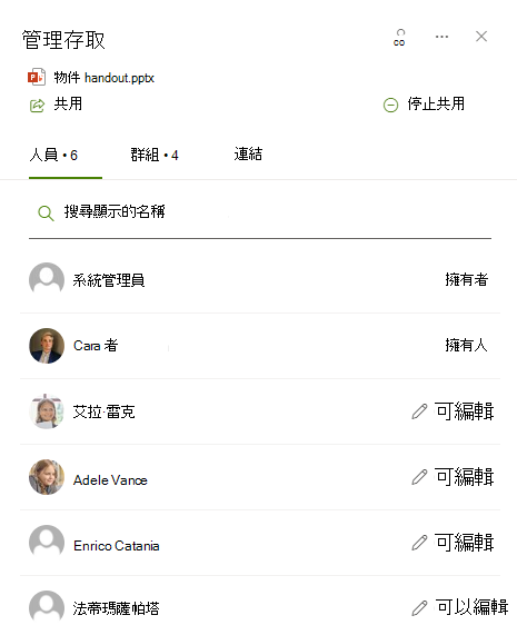 管理存取權