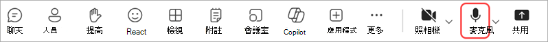 會議期間管理音訊