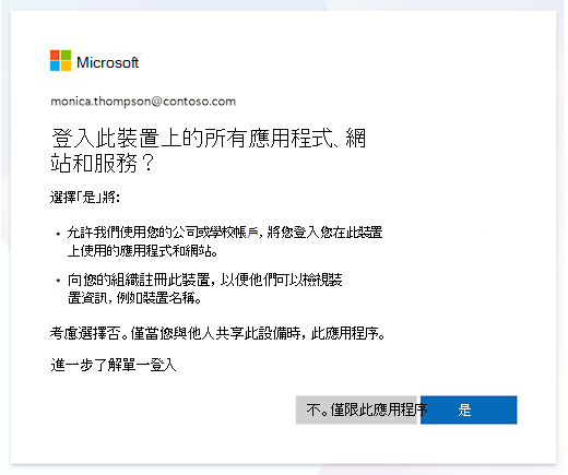 登入裝置提示